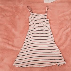 Yellow, Blue, and White striped light dress